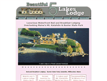 Tablet Screenshot of 5lakeslodge.com